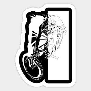 Road Samurai White Sticker